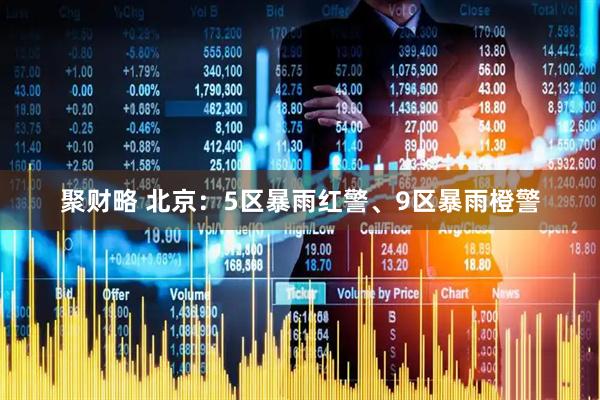 聚财略 北京：5区暴雨红警、9区暴雨橙警