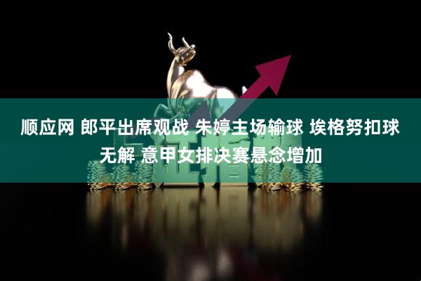 顺应网 郎平出席观战 朱婷主场输球 埃格努扣球无解 意甲女排决赛悬念增加